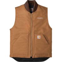 20-CTV01, Small, Carhartt Brown, Left Chest, Waukegan Roofing.